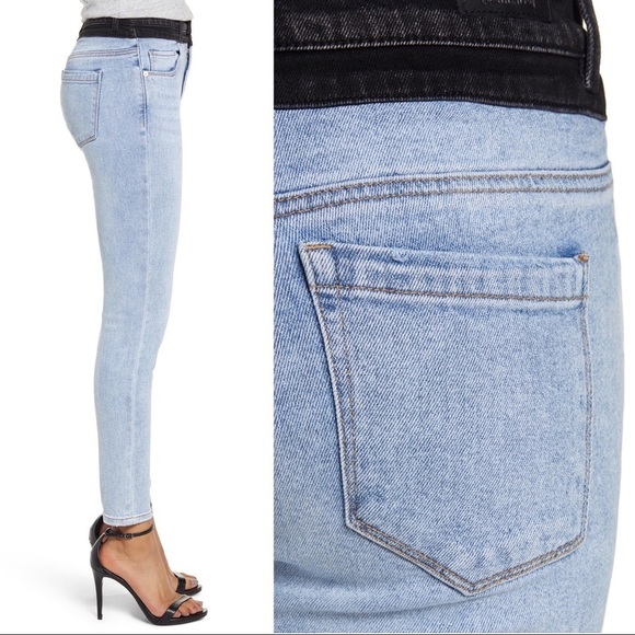 Blank NYC • The Great Jones two tone skinny jeans high rise Aquarius wash black - Picture 12 of 12